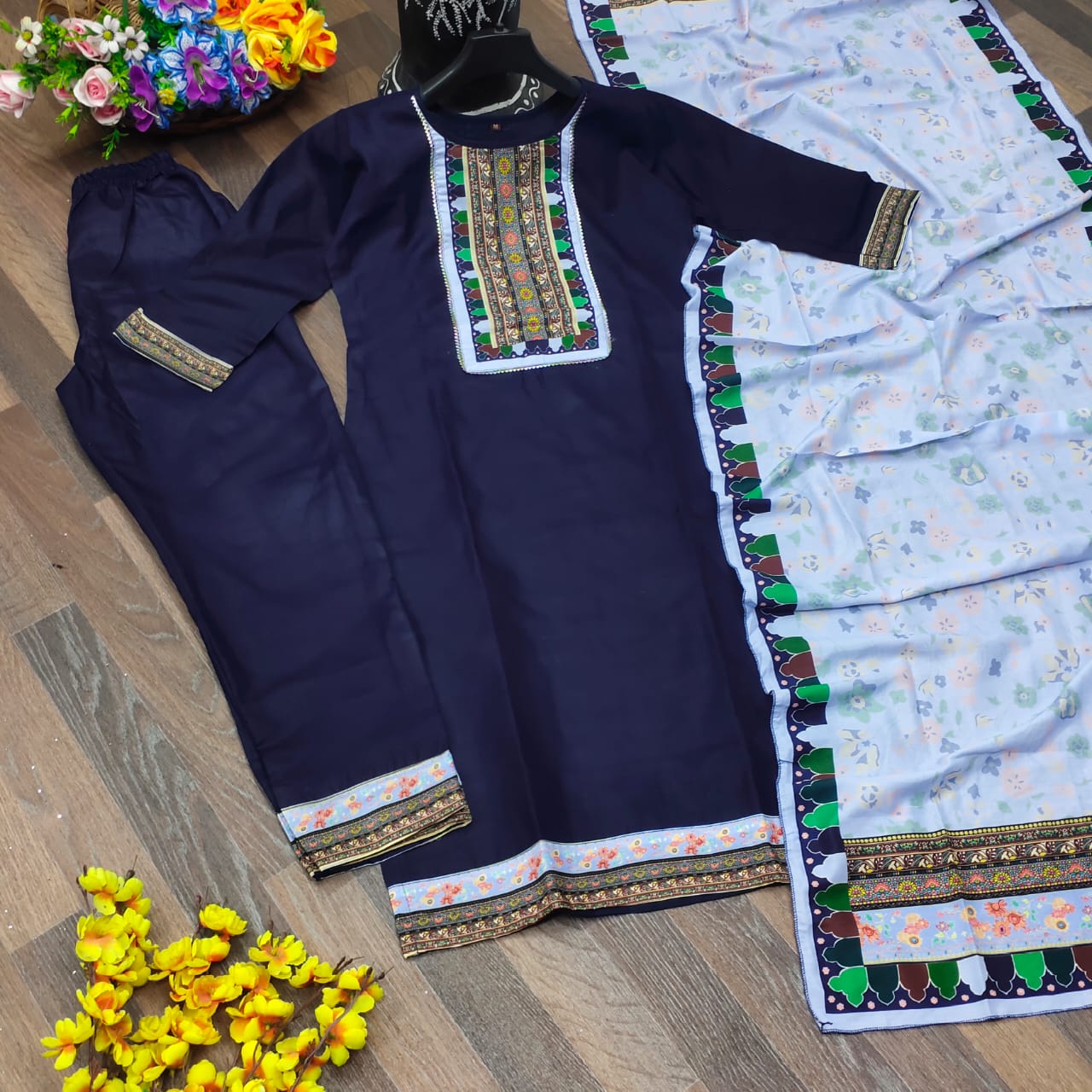 Shamal Printed Magic Cotton Kurti With Bottom Dupatta Wholesale Market In Surat
